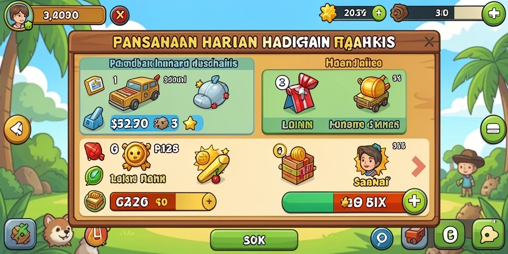 Tampilan permainan slot yang menarik dan berwarna.